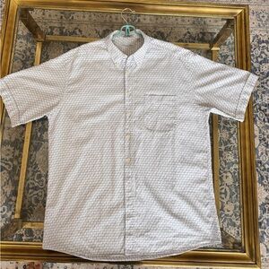 Dior White and Black Checkered Casual Button Down Shirt